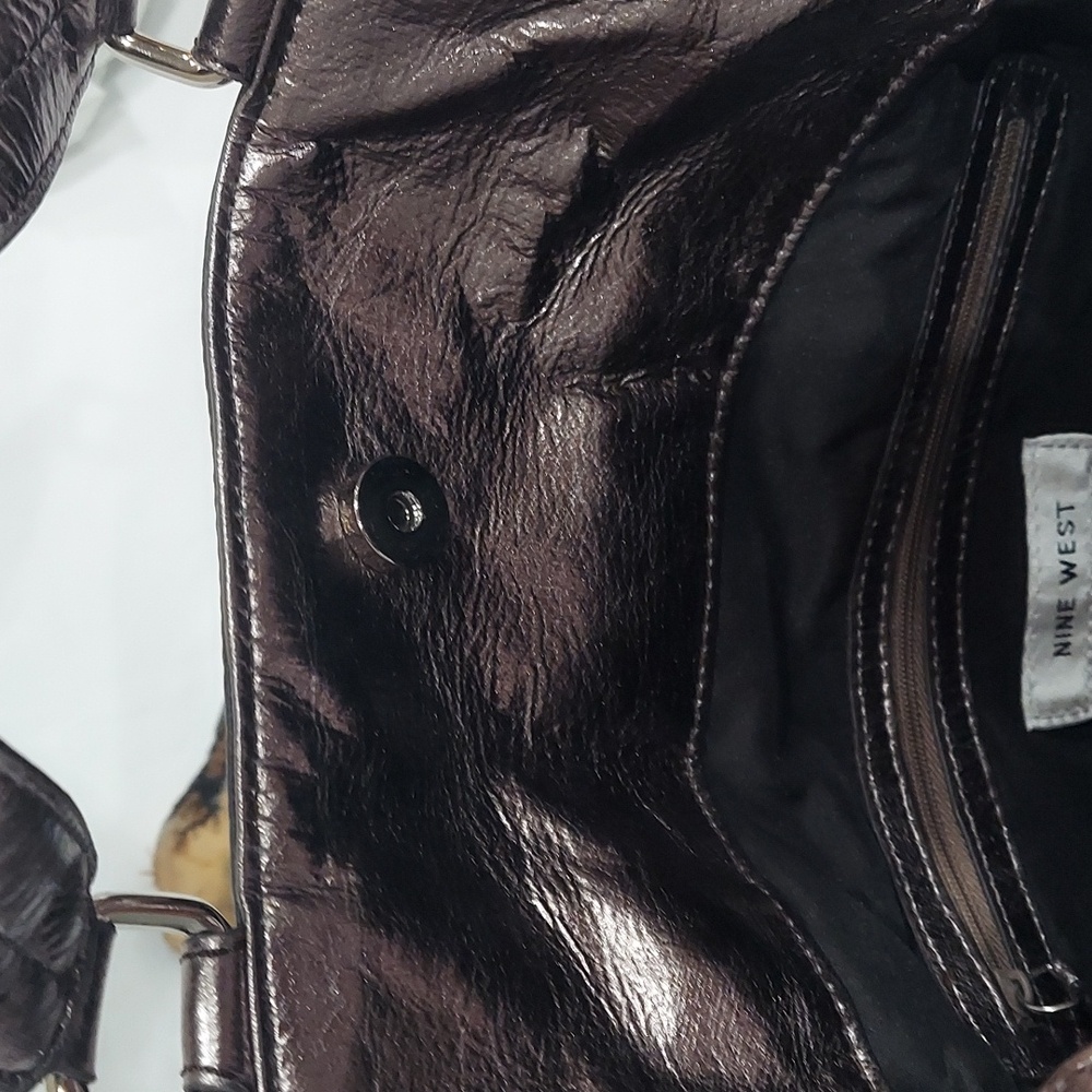 NINE WEST Metallic Convertible Handbag - Picture 7 of 9